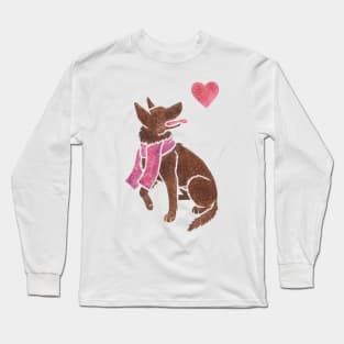 Watercolour Kelpie Long Sleeve T-Shirt